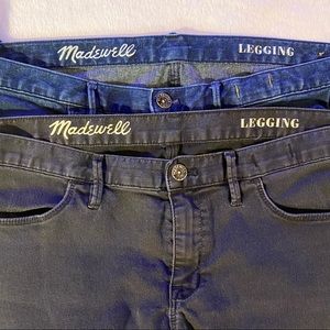 Madewell leggings 2 pair size 32 priced to sell. Resellers welcome! Blue & black